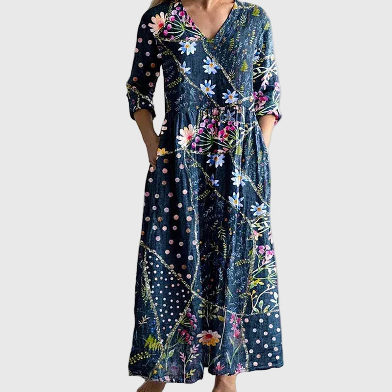 Women's Flowing Maxi Dress - Effortless Everyday Elegance
