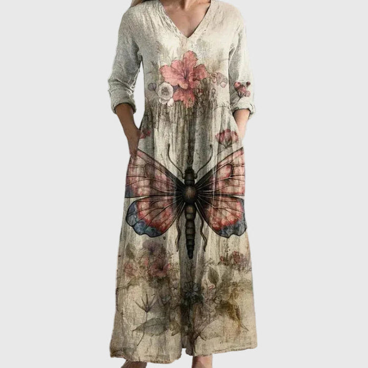 Women's Flowing Maxi Dress - Effortless Everyday Elegance