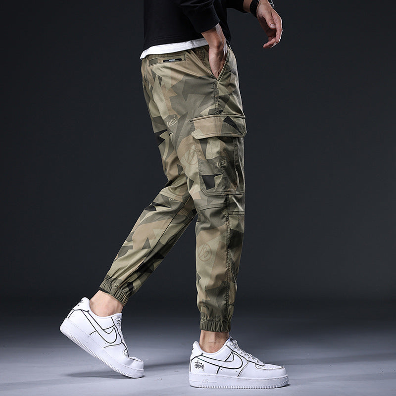 Men's Cargo Joggers – Organic Cotton Stretch Camo Trousers