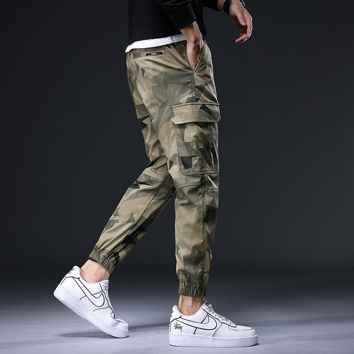 Men's Cargo Joggers – Organic Cotton Stretch Camo Trousers