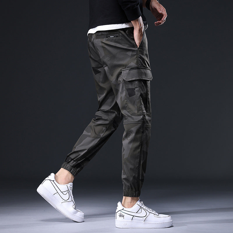 Men's Cargo Joggers – Organic Cotton Stretch Camo Trousers