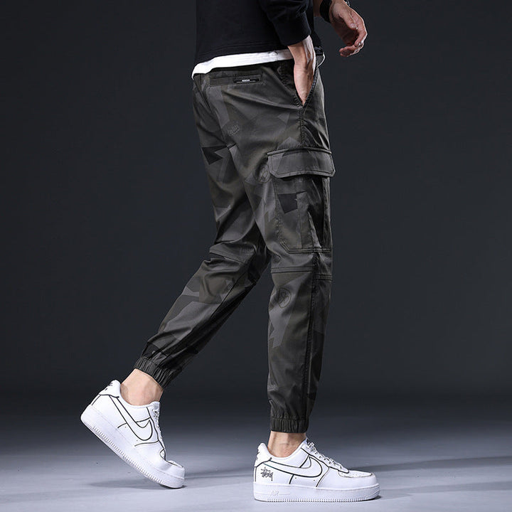 Men's Cargo Joggers – Organic Cotton Stretch Camo Trousers