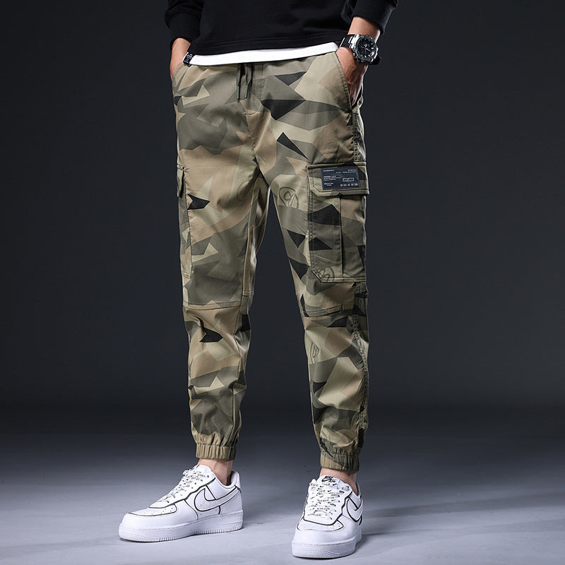 Men's Cargo Joggers – Organic Cotton Stretch Camo Trousers