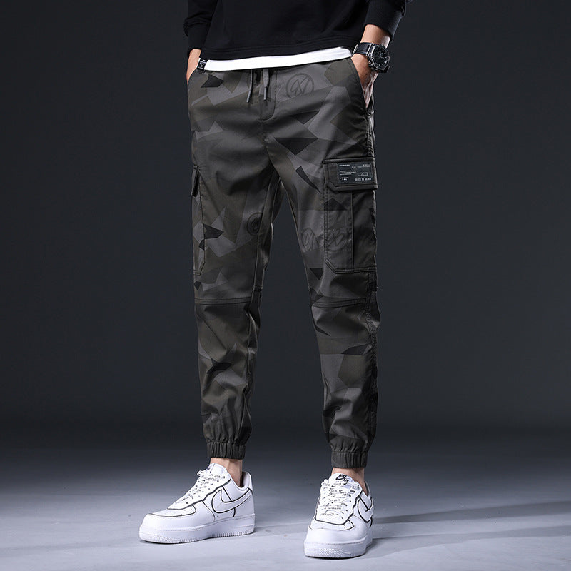Men's Cargo Joggers – Organic Cotton Stretch Camo Trousers