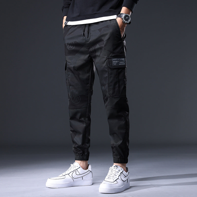 Men's Cargo Joggers – Organic Cotton Stretch Camo Trousers