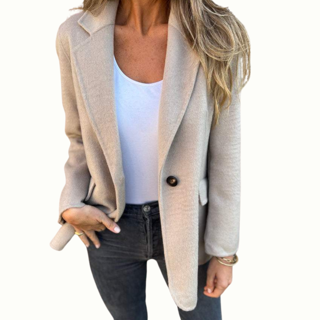 Women's One-Button Blazer - Effortless Style for Day to Night