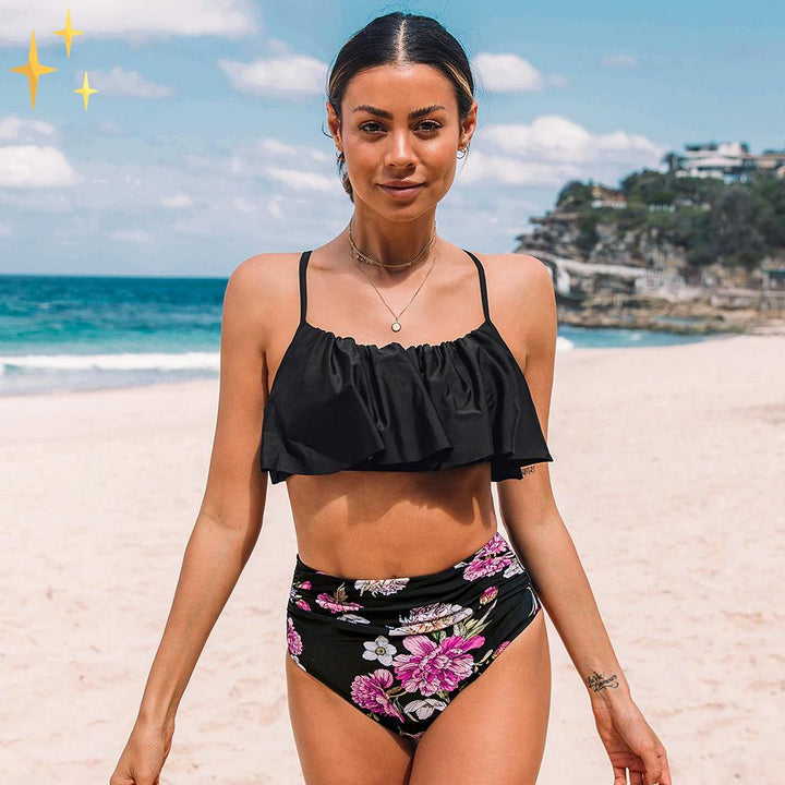 Women's Swimsuit & High-Waisted Pants Set - Feel Confident in the Sun