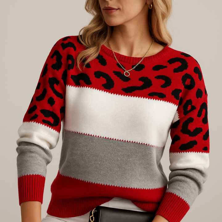 Women's Patterned Sweater - Cozy & Chic Everyday Style