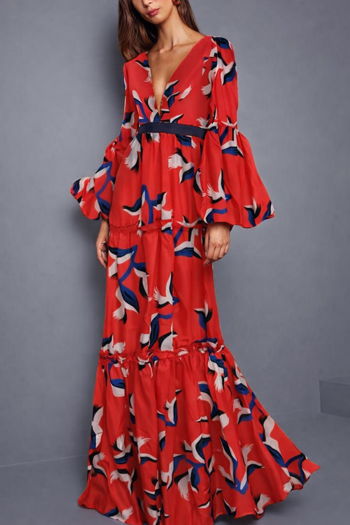 Women's Floral Boho Maxi Dress - Perfect for Parties and Special