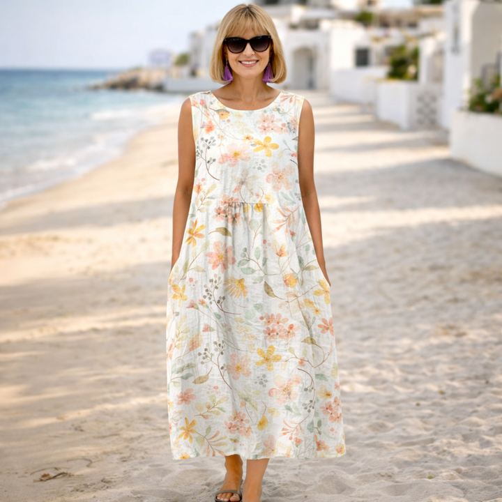 Women's Lightweight Midi Dress - Effortless Comfort
