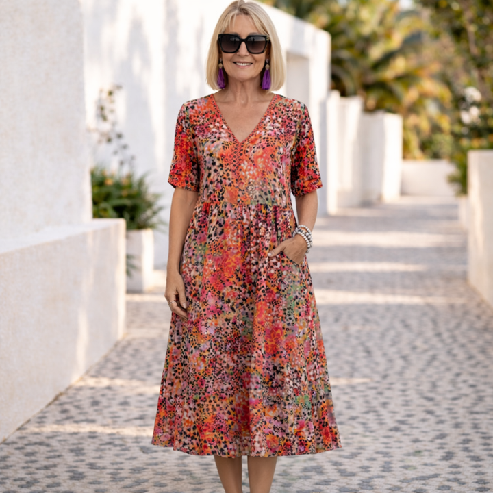 Women's Midi Dress - Effortless Elegance for Everyday