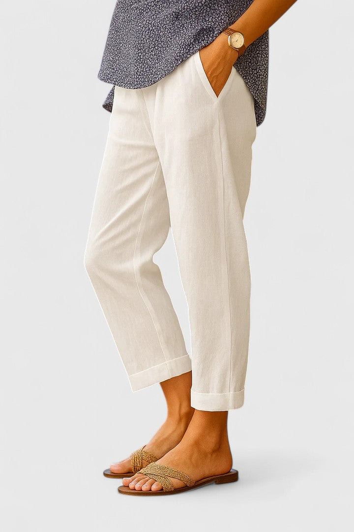 Women's Relaxed Fit Straight-Leg Pants - Lightweight & Versatile