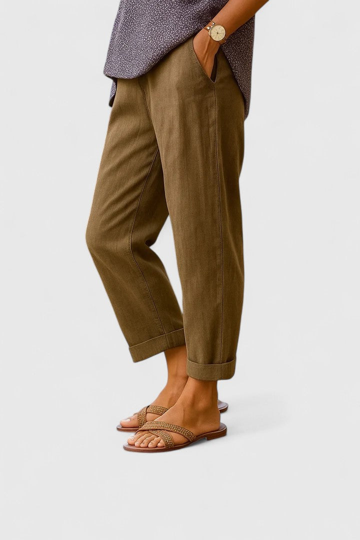 Women's Relaxed Fit Straight-Leg Pants - Lightweight & Versatile
