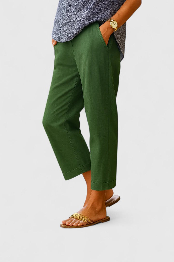 Women's Relaxed Fit Straight-Leg Pants - Lightweight & Versatile