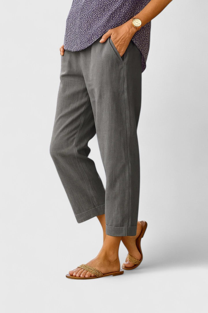Women's Relaxed Fit Straight-Leg Pants - Lightweight & Versatile