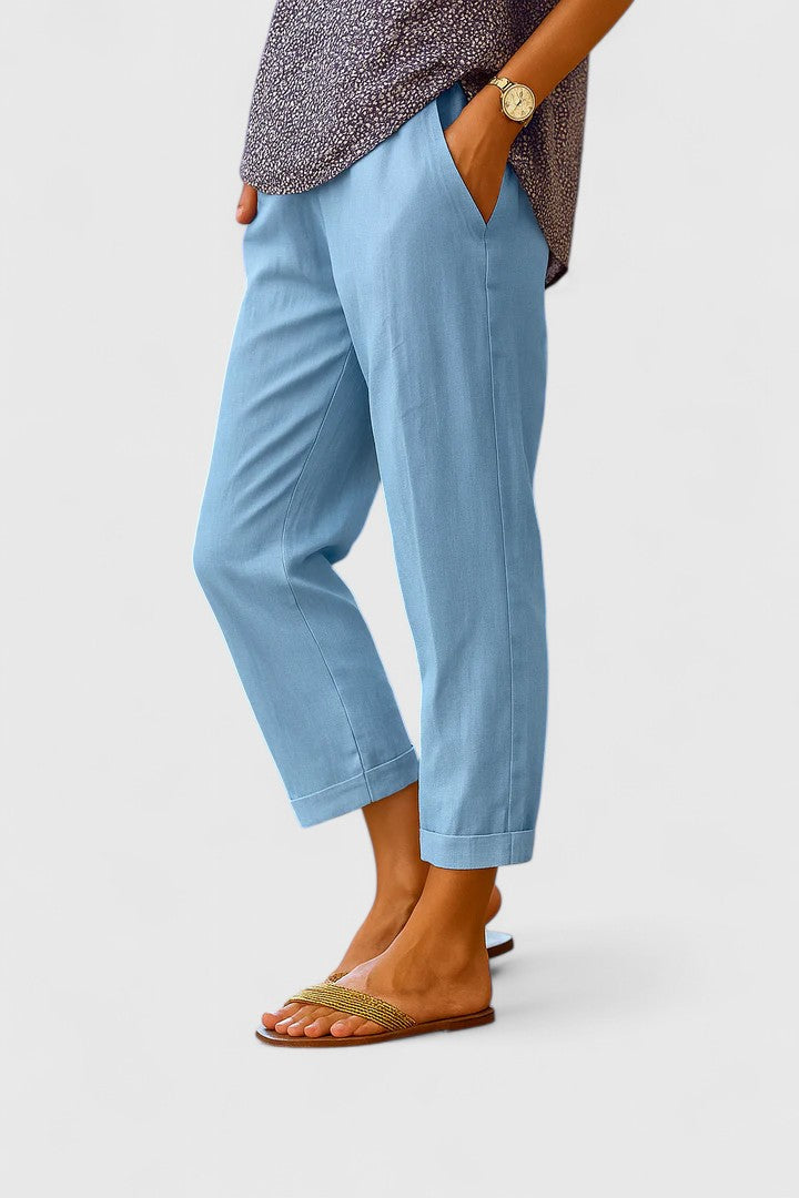 Women's Relaxed Fit Straight-Leg Pants - Lightweight & Versatile