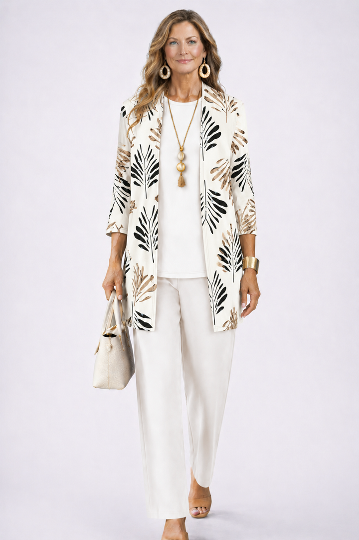 Women's Printed 3-Piece Set - Effortless Everyday Elegance