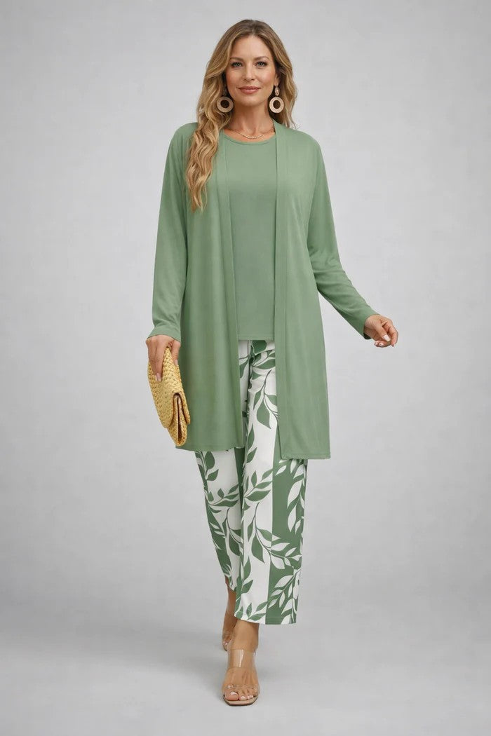 Women's Printed 3-Piece Set - Effortless Everyday Elegance