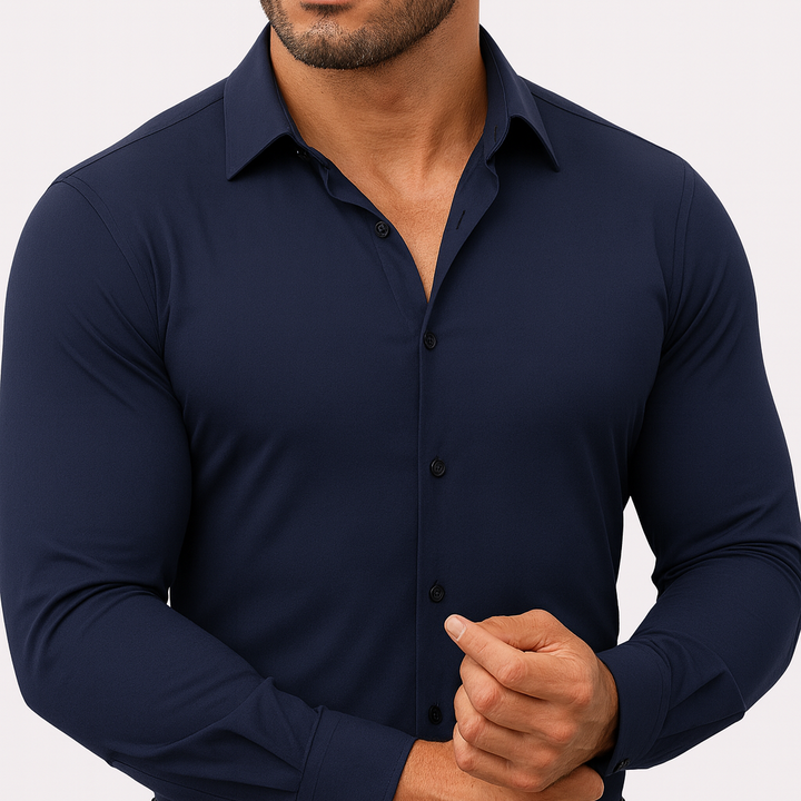 Men's Stretch Dress Shirt - Comfortable & Polished