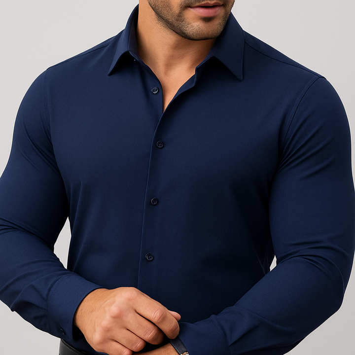 Men's Stretch Dress Shirt - Comfortable & Polished