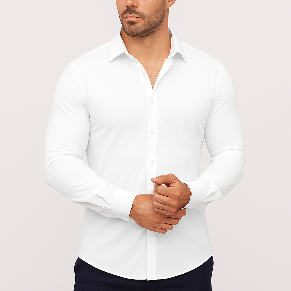 Men's Stretch Dress Shirt - Comfortable & Polished