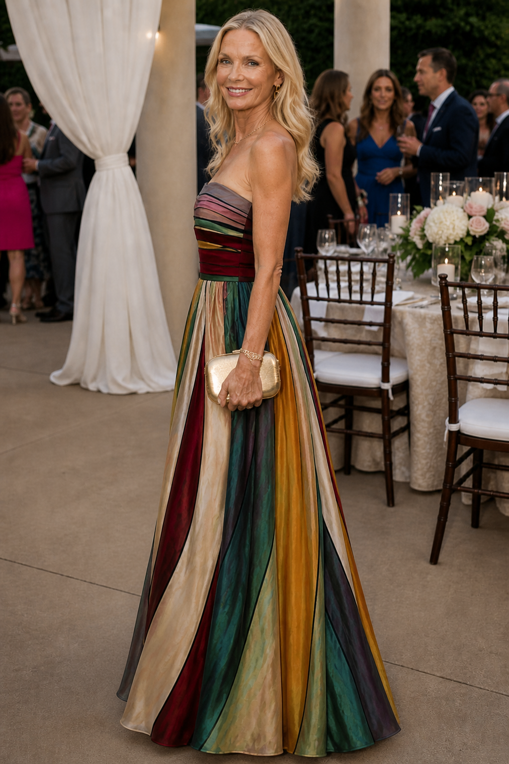 Women's Strapless A-Line Dress - Effortless Summer Elegance