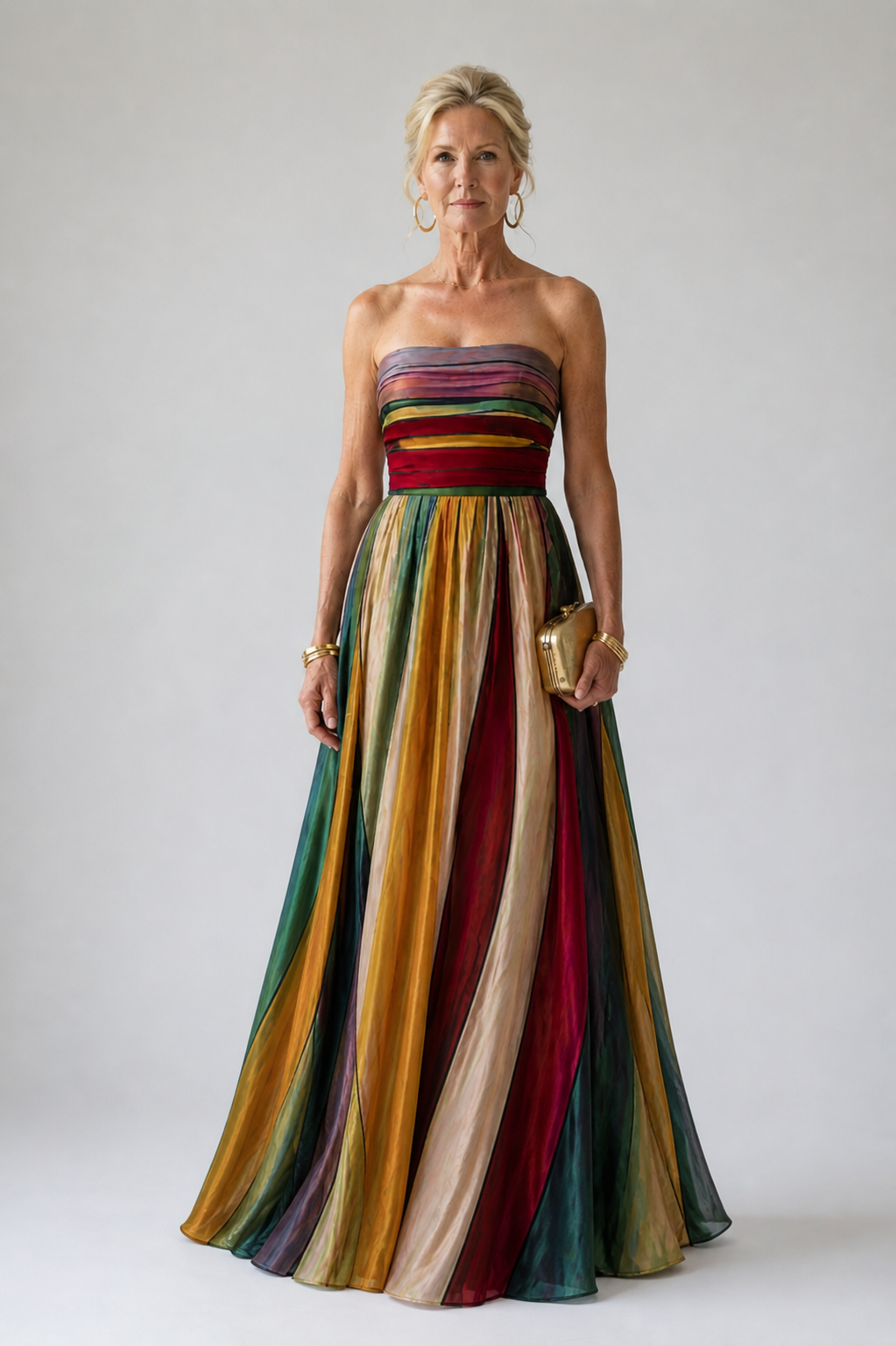 Women's Strapless A-Line Dress - Effortless Summer Elegance