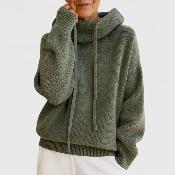 Women's Relaxed Cozy Hooded Sweater - Effortless Layering