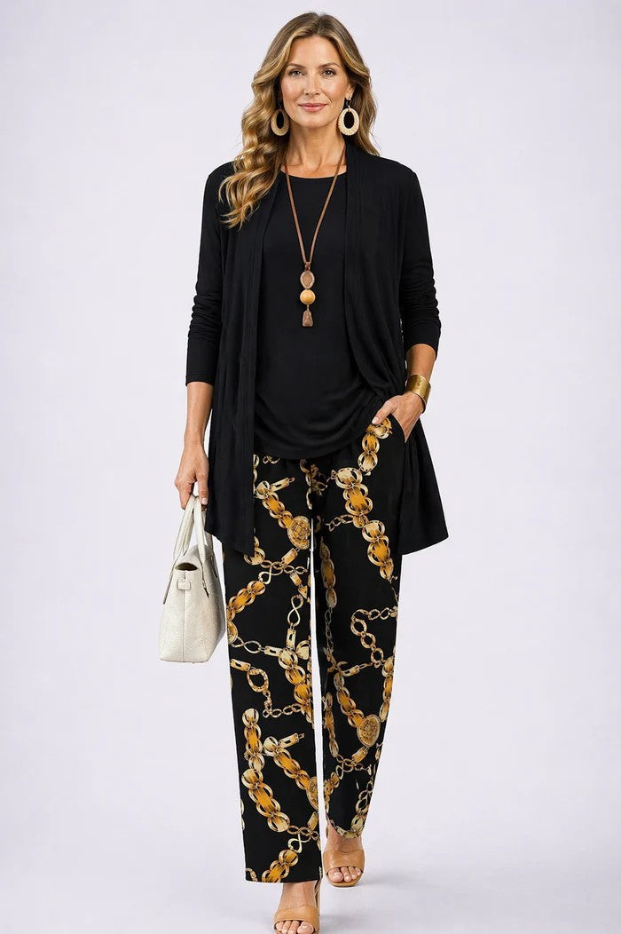 Women's Printed 3-Piece Set - Effortless Everyday Elegance