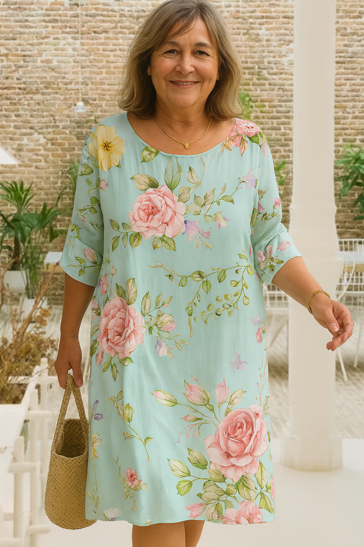 Women's Martha Floral Midi Dress - Effortless Summer Style