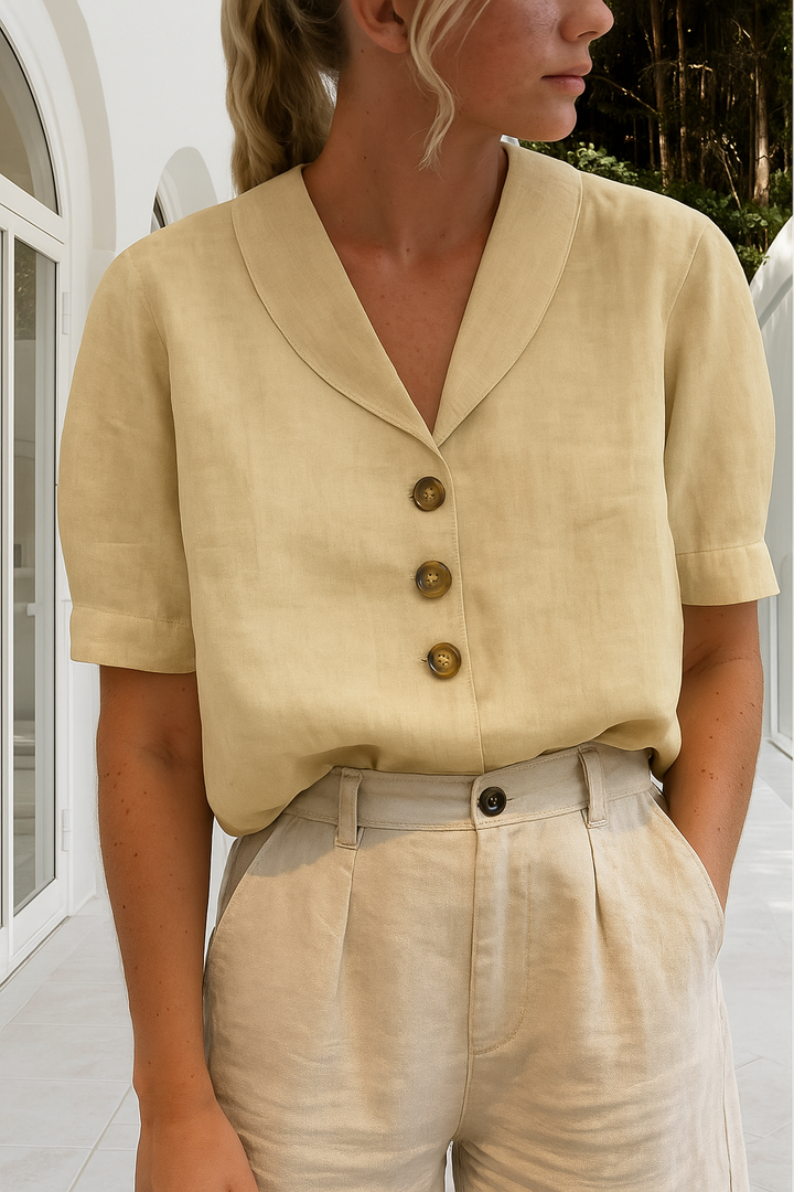 Women's Classic Button Blouse - Timeless Workwear Essential