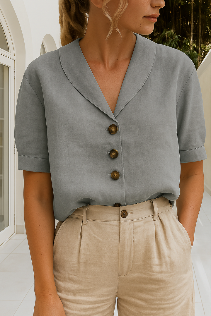 Women's Classic Button Blouse - Timeless Workwear Essential