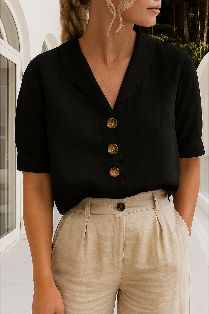 Women's Classic Button Blouse - Timeless Workwear Essential