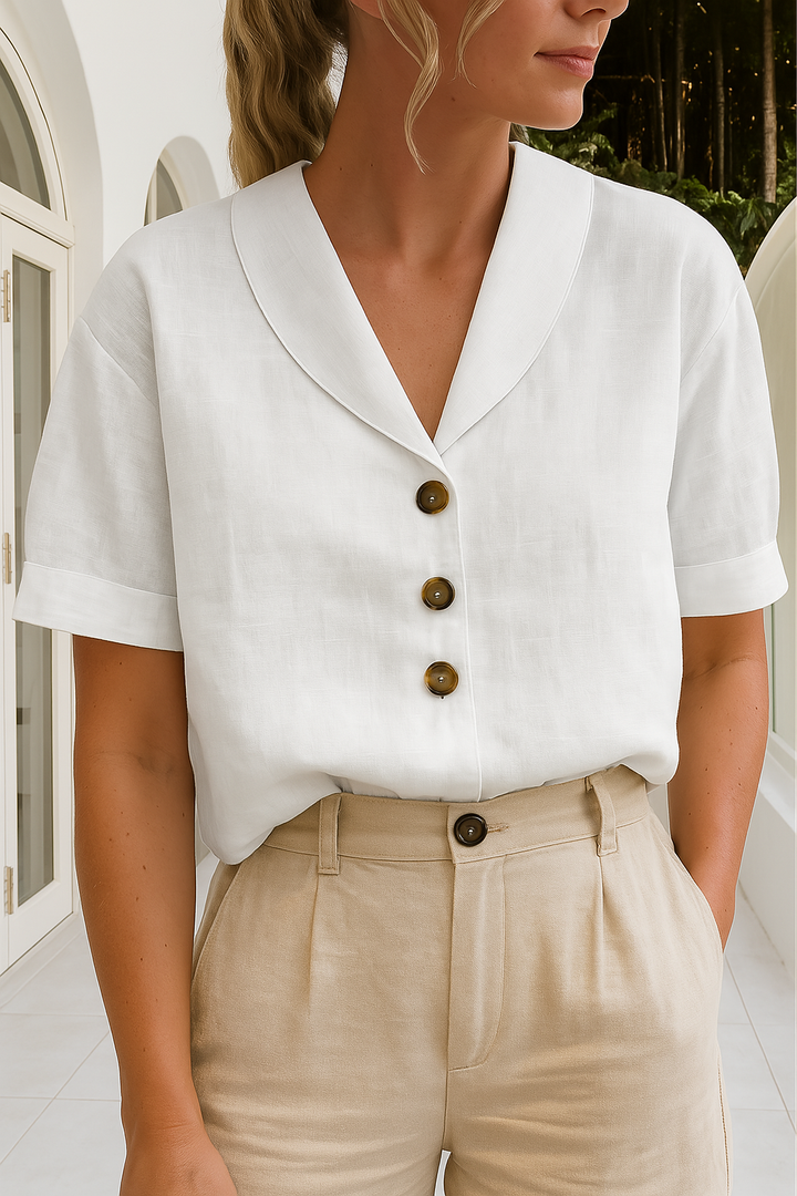 Women's Classic Button Blouse - Timeless Workwear Essential