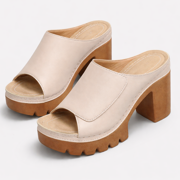 Women's Glossy Platform Heels - Flattering Lift & Comfort