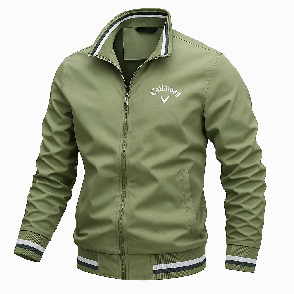 Men's Sporty Luxe Bomber Jacket - Versatile Everyday Outerwear