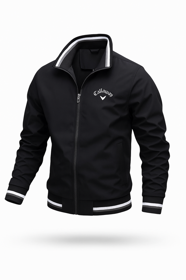 Men's Sporty Luxe Bomber Jacket - Versatile Everyday Outerwear