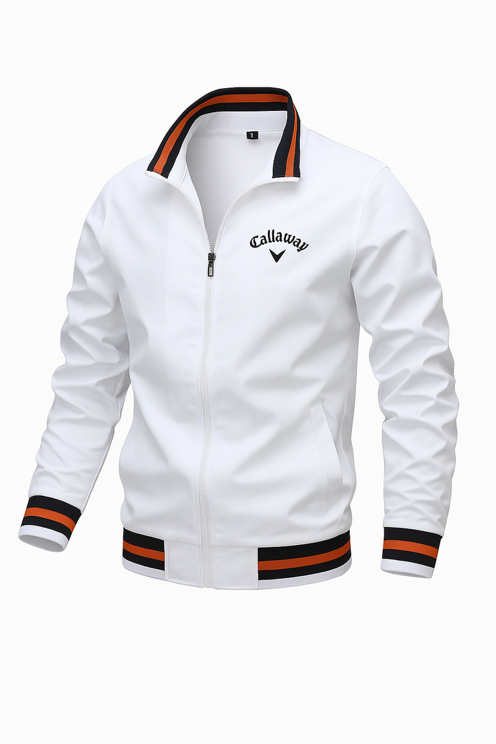 Men's Sporty Luxe Bomber Jacket - Versatile Everyday Outerwear