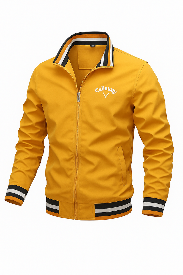 Men's Sporty Luxe Bomber Jacket - Versatile Everyday Outerwear