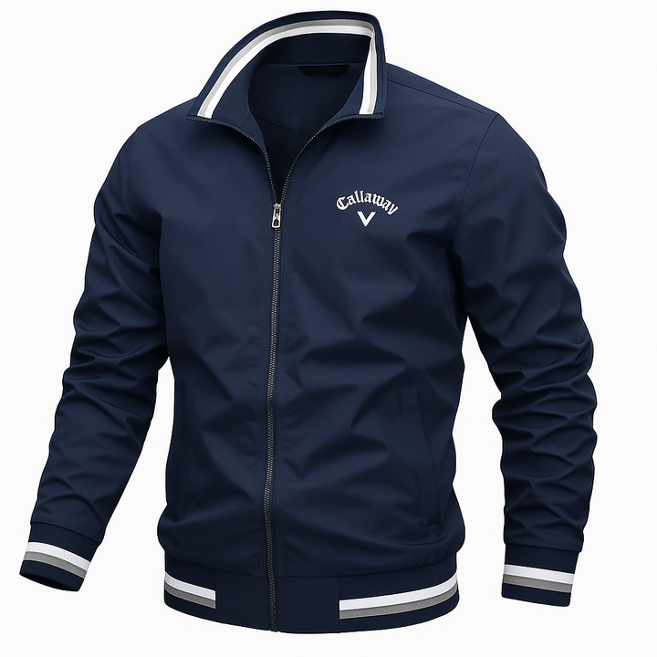 Men's Sporty Luxe Bomber Jacket - Versatile Everyday Outerwear