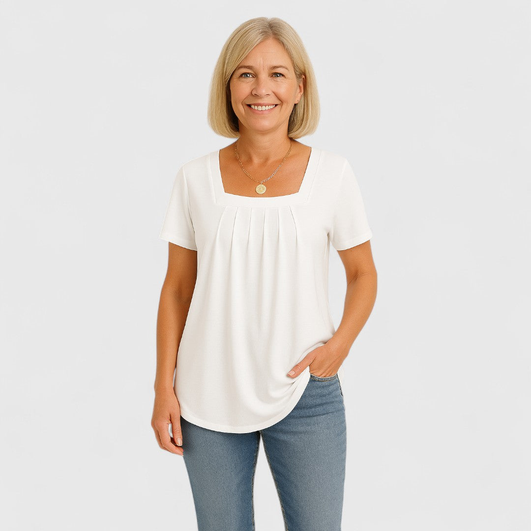 Women's Pleated Blouse - Effortless Elegance for Everyday
