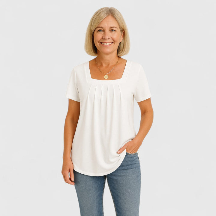 Women's Pleated Blouse - Effortless Elegance for Everyday