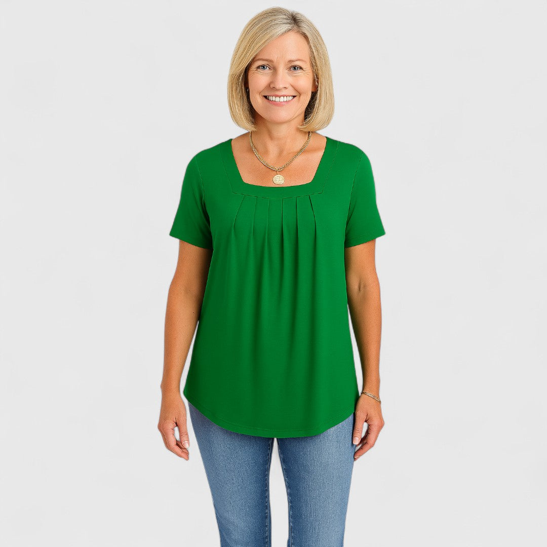 Women's Pleated Blouse - Effortless Elegance for Everyday