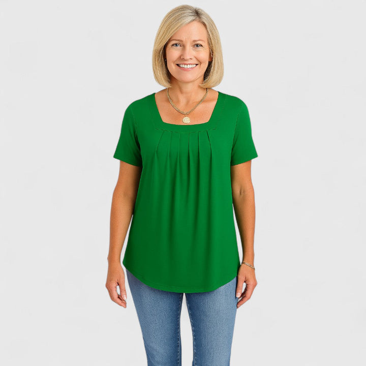 Women's Pleated Blouse - Effortless Elegance for Everyday