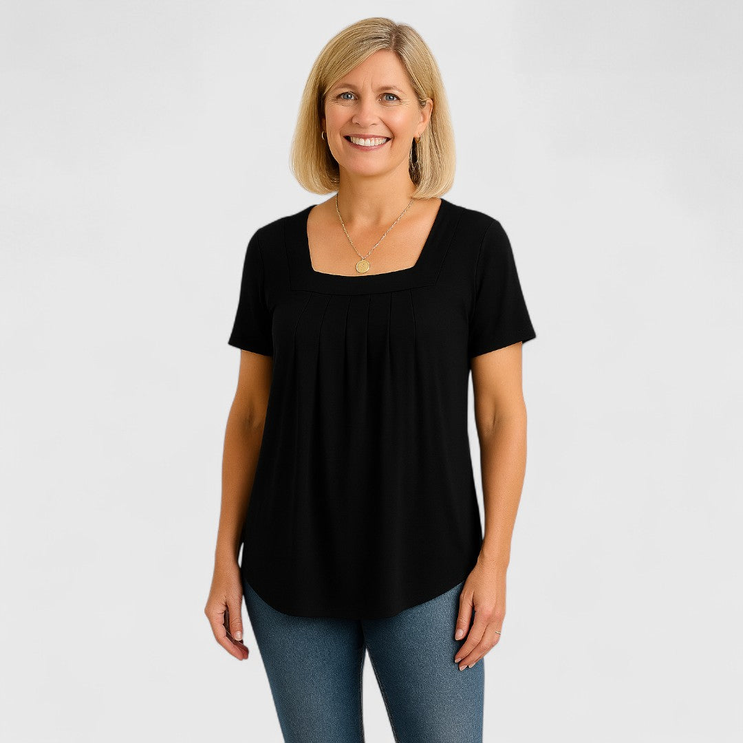 Women's Pleated Blouse - Effortless Elegance for Everyday