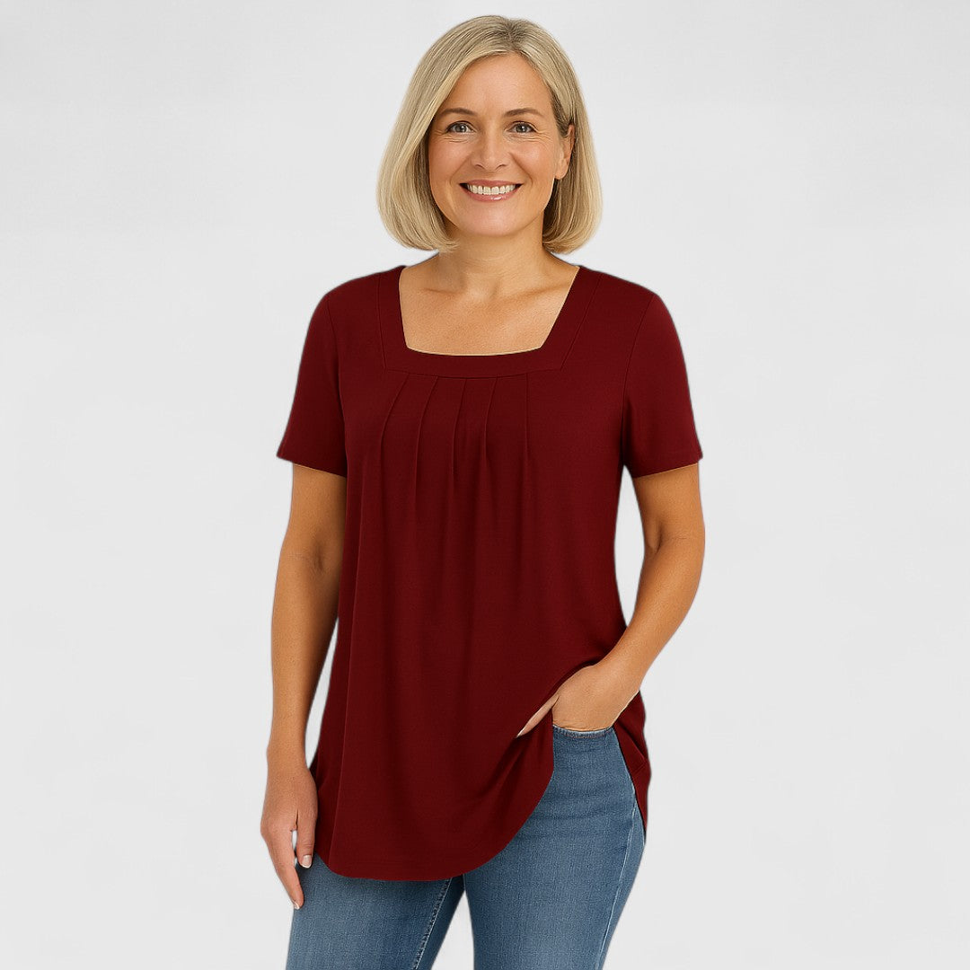 Women's Pleated Blouse - Effortless Elegance for Everyday