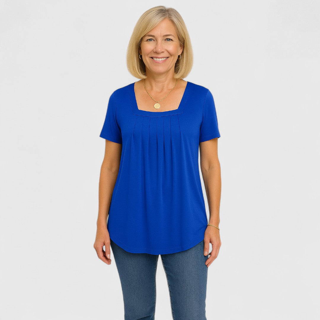 Women's Pleated Blouse - Effortless Elegance for Everyday