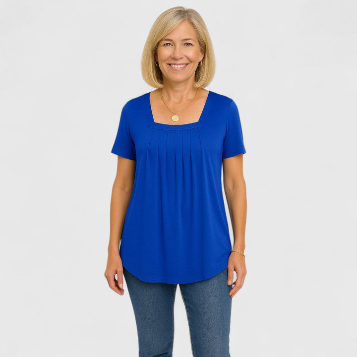 Women's Pleated Blouse - Effortless Elegance for Everyday