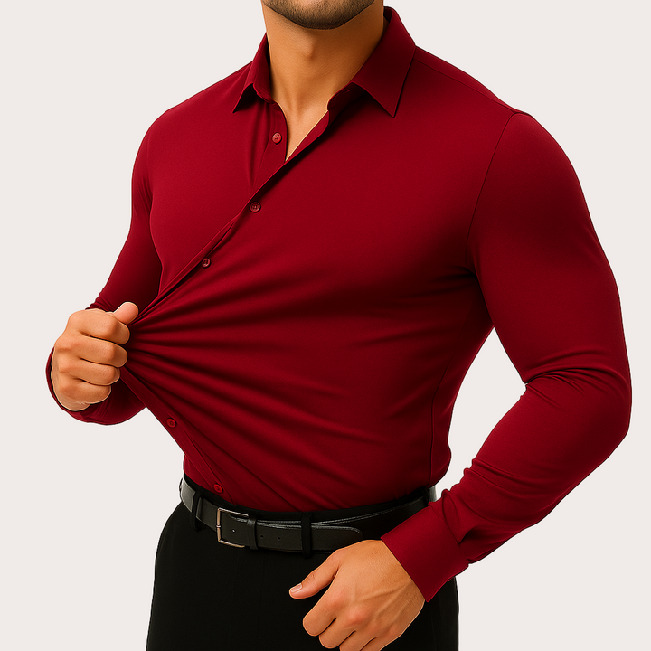 Men's Stretch Dress Shirt - Comfortable & Polished