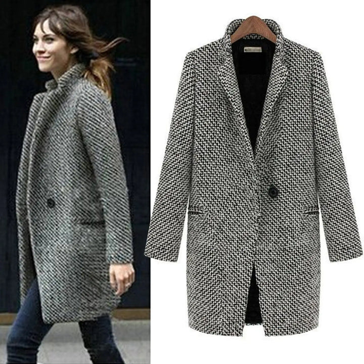 Women's Riley Vintage Blazer Coat - Elegant Winter Style